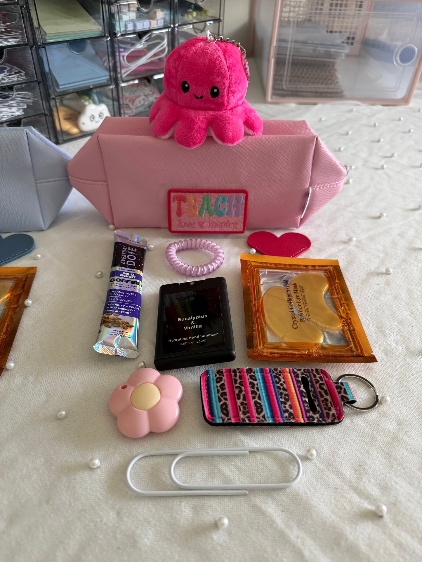 Pink Teacher Thank You Pencil Pouch Bundle